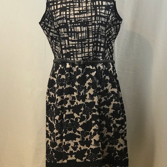 Gabby Skye Tan/Black Mixed Print Dress - Picture 4 of 16
